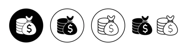 Geld Icon Set Für Web Und Mobile App Geldzeichen Und — Stockvektor