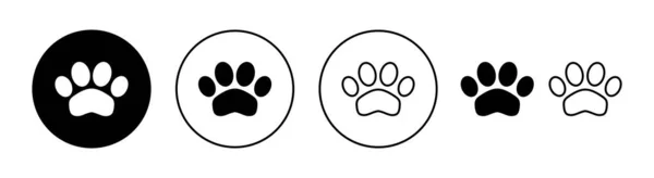 Набір Піктограм Paw Веб Мобільних Додатків Знак Символ Лапи Собака — стоковий вектор