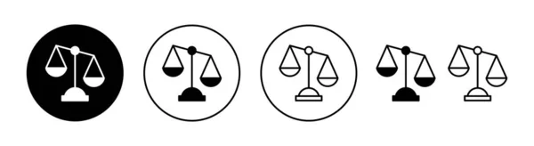 Ikona Wagi Dla Aplikacji Webowych Mobilnych Ikona Skali Prawa Podpis — Wektor stockowy