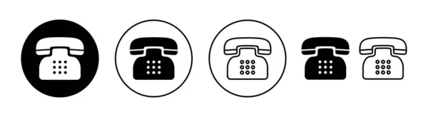 Webおよびモバイルアプリ用の電話アイコンセット 電話の記号と記号 — ストックベクタ