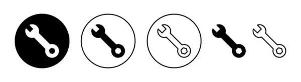 Набір Значків Ключа Веб Мобільного Додатку Значок Ремонту Значок Інструментів — стоковий вектор