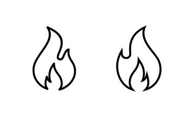 Simge vektörünü ateşle. ateş işareti ve sembol