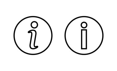 Bilgi simgesi simgesi vektörü. İmza ve sembol hakkında. Faq simgesi