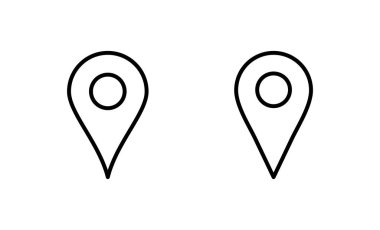 Pin simgesi vektörü. Yer işareti ve sembol. hedef simgesi. harita iğnesi