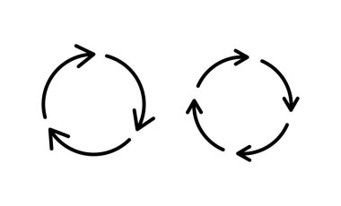 Simge vektörünü geri dönüştür. Geri dönüşüm işareti ve sembolü.