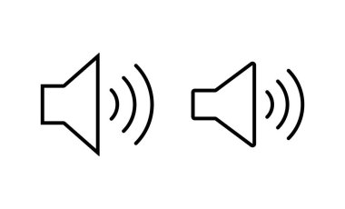 Sözcü simgesi vektörü. Ses düzeyi ve sembol. Hoparlör ikonu. ses sembolü