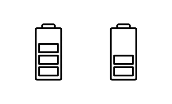 Akku Symbol Vektor Ladezeichen Für Akkus Ladezustand Der Batterie — Stockvektor