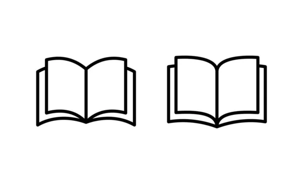 Вектор Значка Книги Відкритий Знак Символ Книги Значок Електронної Книги — стоковий вектор