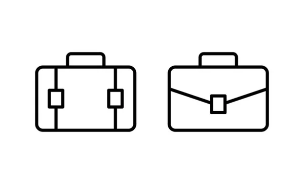 Vecteur Icônes Porte Documents Signe Symbole Valise Symbole Bagage — Image vectorielle