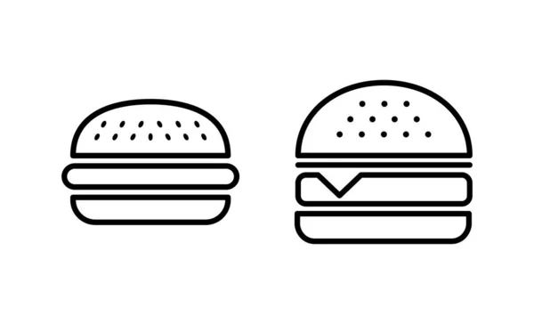 Burger Icon Vektor Burger Zeichen Und Symbol Hamburger — Stockvektor