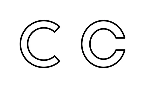 Icono Copyright Vector Signo Símbolo Derechos Autor — Archivo Imágenes Vectoriales