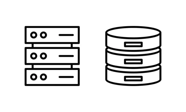 Vettore Icona Database Segno Simbolo Del Database — Vettoriale Stock