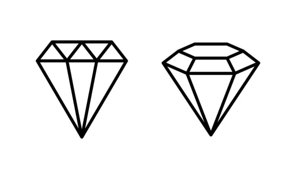 Icono Diamante Vector Gemas Diamantes Signo Símbolo — Archivo Imágenes Vectoriales