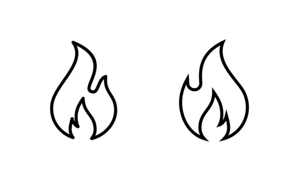 Feuer Symbol Vektor Feuerzeichen Und Symbol — Stockvektor