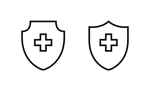 Φορέα Εικονιδίου Ασφάλισης Υγείας Σήμα Και Σύμβολο Ασφαλιστικού Εγγράφου Υγείας — Διανυσματικό Αρχείο