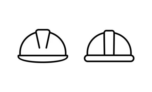 Helmet图标向量 摩托车头盔的标志和符号 建筑头盔图标 安全帽 — 图库矢量图片
