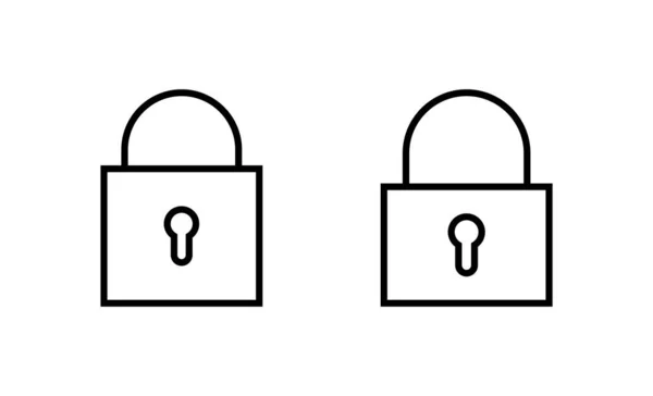 锁定图标向量 帕德洛克标志和符号 加密图标 安全标志 — 图库矢量图片