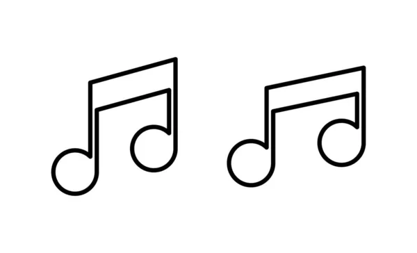 Icône Musique Vecteur Note Signe Symbole Musical — Image vectorielle