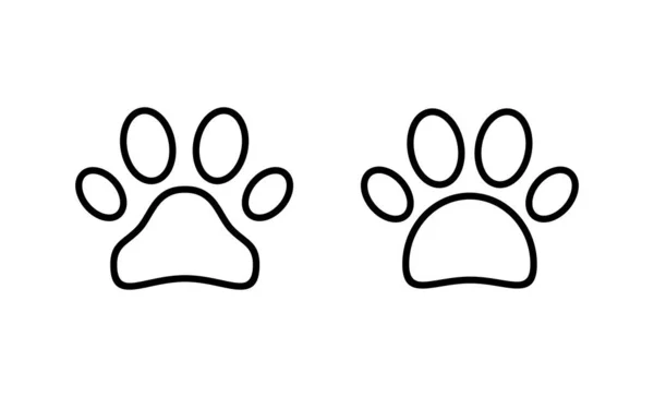 Вектор Значка Лапи Знак Символ Лапи Собака Або Котяча Лапа — стоковий вектор