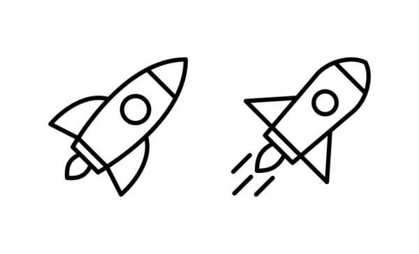 ロケットアイコンベクトル 起動記号と記号 ロケットランチャーのアイコン — ストックベクタ