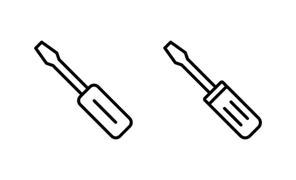 螺丝刀图标矢量 工具签名和符号 — 图库矢量图片