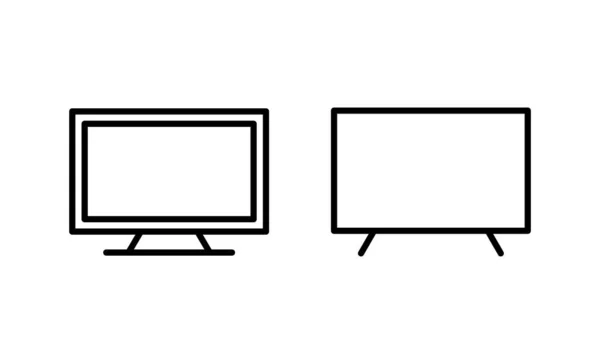Vettore Icone Televisive Segno Simbolo Della Televisione — Vettoriale Stock