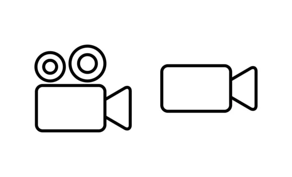 Вектор Иконок Видео Знак Символ Видеокамеры Вывеска Кино — стоковый вектор