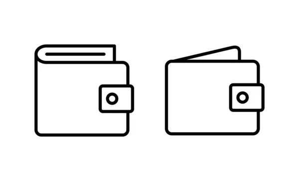 Portefeuille Icône Vecteur Signe Symbole Portefeuille — Image vectorielle