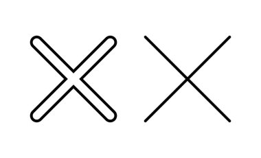 Simge vektörünü kapat. İşareti ve sembolü sil. çapraz işaret