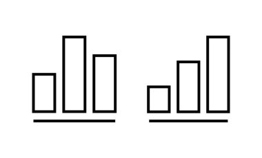 Grafik simgesi vektörü büyüyor. Çizelge ve sembol. diyagram simgesi