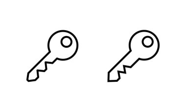 Anahtar simge vektörü. Anahtar işareti ve sembol.