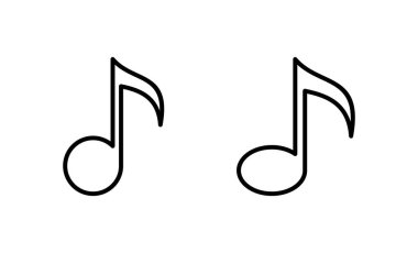 Müzik ikonu vektörü. nota işareti ve sembol