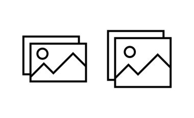 Resim simgesi vektörü. Fotoğraf galerisi işareti ve sembol. resim simgesi
