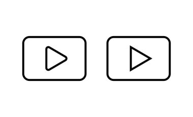 Simge vektörünü oynat. Düğme işareti ve sembolü çal