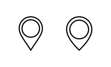 Pin simgesi vektörü. Yer işareti ve sembol. hedef simgesi. harita iğnesi