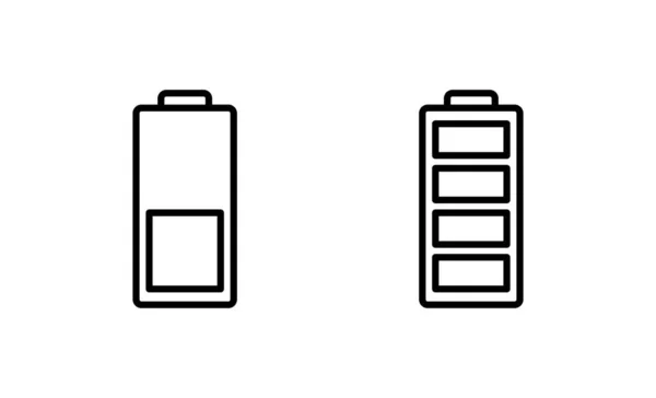 Batteriikonvektor Skilt Med Batteriladning Batteriladenivå – stockvektor