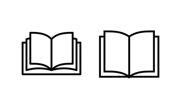 图书图标向量 打开书签和符号 电子书图标 — 图库矢量图片