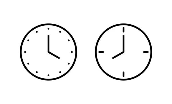 Klok Icoon Vector Tijdteken Symbool Horloge Pictogram — Stockvector