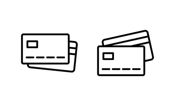 Kreditkortsvektor Betalningsskylt Och Symbol För Kreditkort — Stock vektor