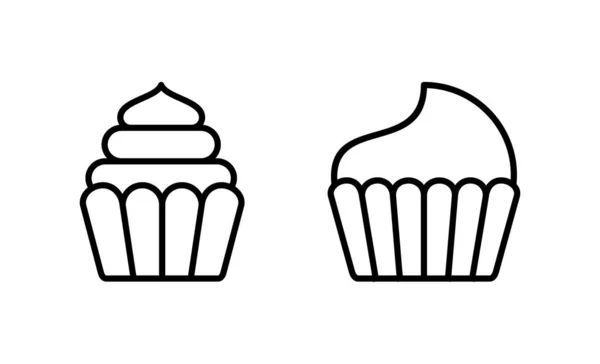 stock vector Cup cake icon vector. Cup cake sign and symbol