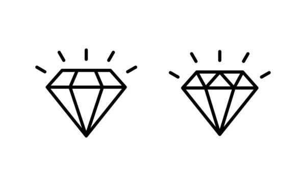 Icono Diamante Vector Gemas Diamantes Signo Símbolo — Archivo Imágenes Vectoriales