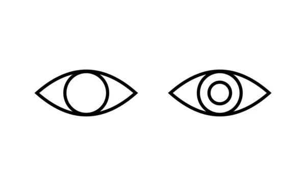 Vetor Ícone Ocular Sinal Olho Símbolo Olhar Ícone Visão —  Vetores de Stock