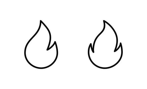 Tűz Ikon Vektor Tűz Jel Szimbólum — Stock Vector