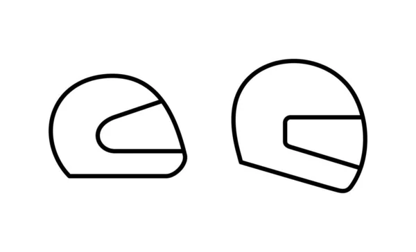 Вектор Значка Шлема Знак Символ Мотоциклетного Шлема Значок Строительного Шлема — стоковый вектор