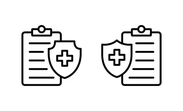 Вектор Значка Медицинской Страховки Знак Медицинского Страхования Символ — стоковый вектор