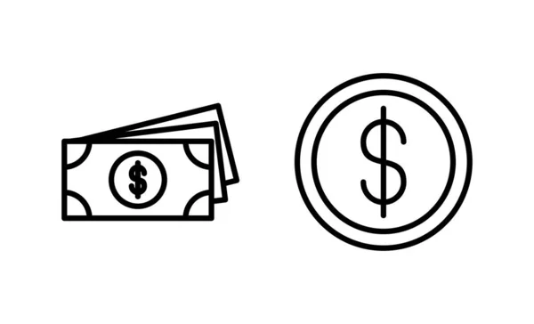 货币图标向量 货币标志和符号 — 图库矢量图片