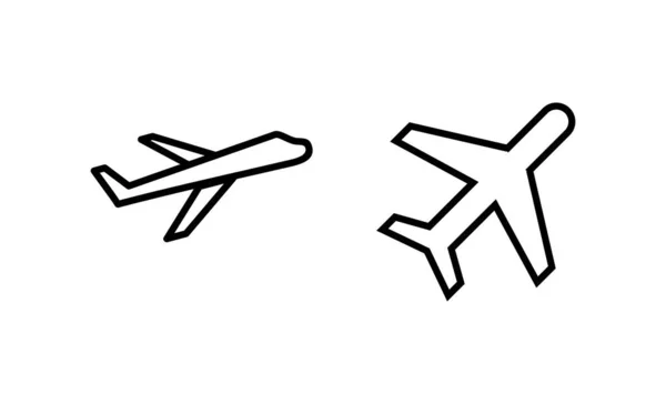 Вектор Піктограми Площини Знак Символ Літака Символ Польотного Транспорту Подорожній — стоковий вектор