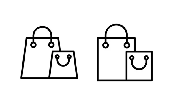 Vektor Ikony Nákupní Tašky Nákupní Značka Symbol — Stockový vektor