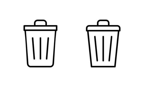 Vetor Ícone Lixo Ícone Lata Lixo Excluir Sinal Símbolo —  Vetores de Stock