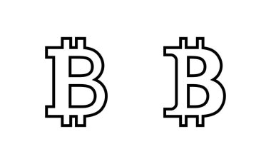 Bitcoin simge vektörü. Bitcoin işareti ve sembol. ödeme sembolü. şifreleme para birimi logosu